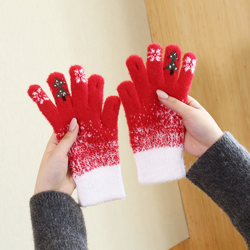 Wholesale Christmas Autumn/Winter Warm Cute Bear Touchable Gloves