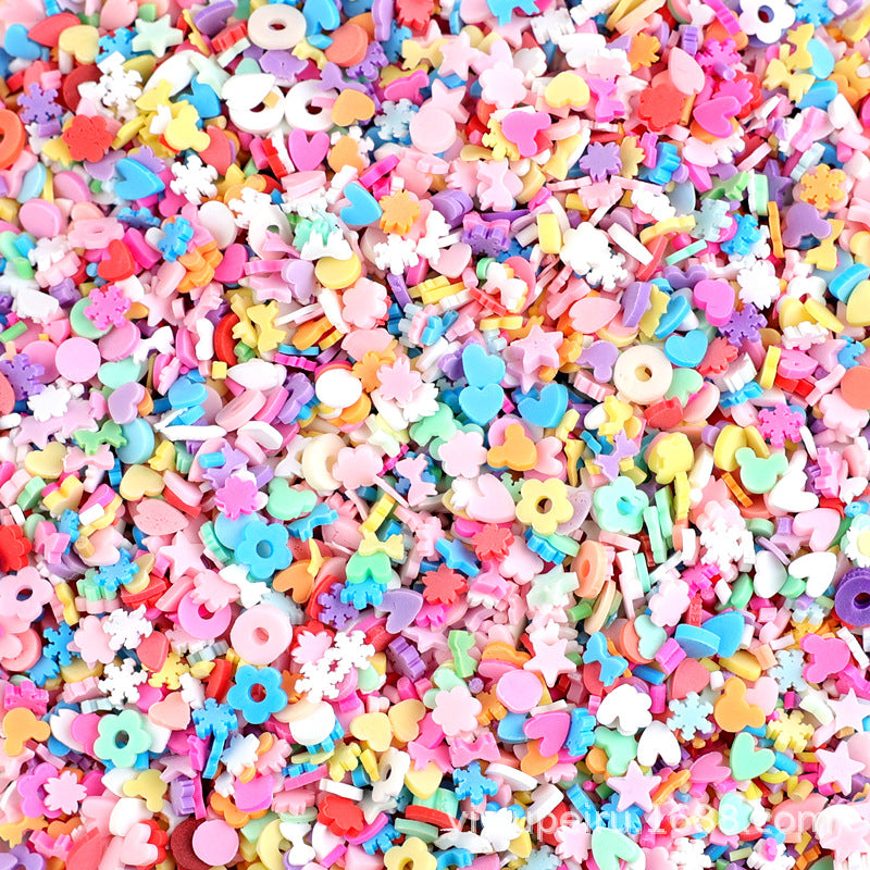 Wholesale 20g/pcak for Air Traffic Control Pens, Soft Ceramic Wire Fragments, Love Five Pointed Star Snowflake Mixed Decoration Accessories