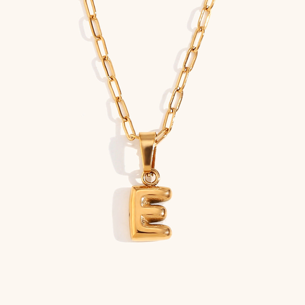 Wholesale Mini Bubble Letter 18K Necklaces