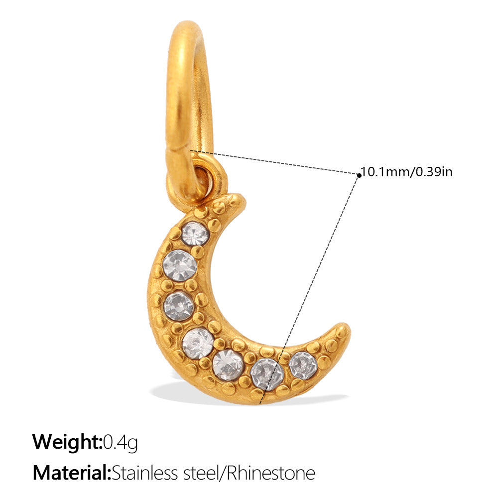 Wholesale Star Moon Angel Diamond Set Necklace Pendant Accessories