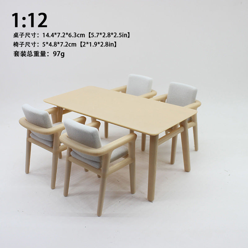 Wholesale Mini dollhouse decorations dining tables  chairs Doll Accessories