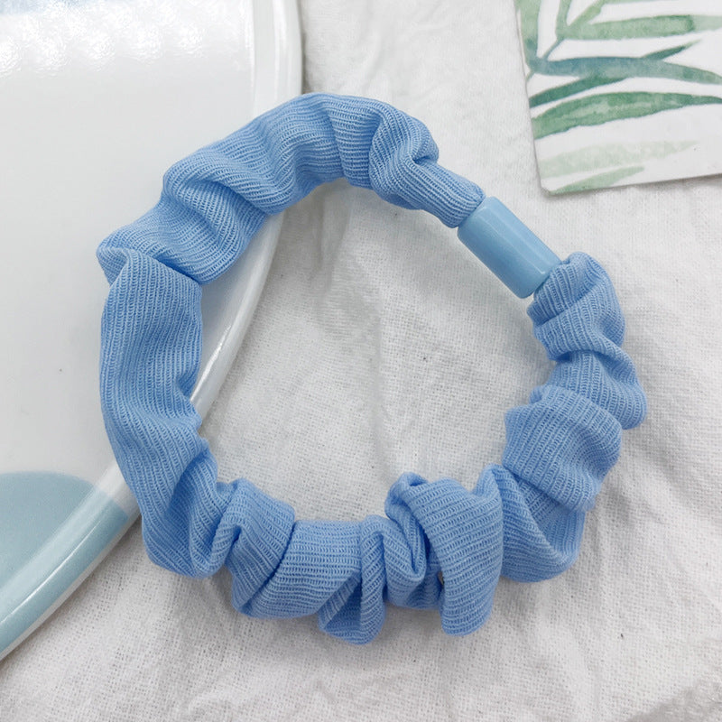 Wholesale High Elastic Pleated Fresh Candy Color Hair Rope