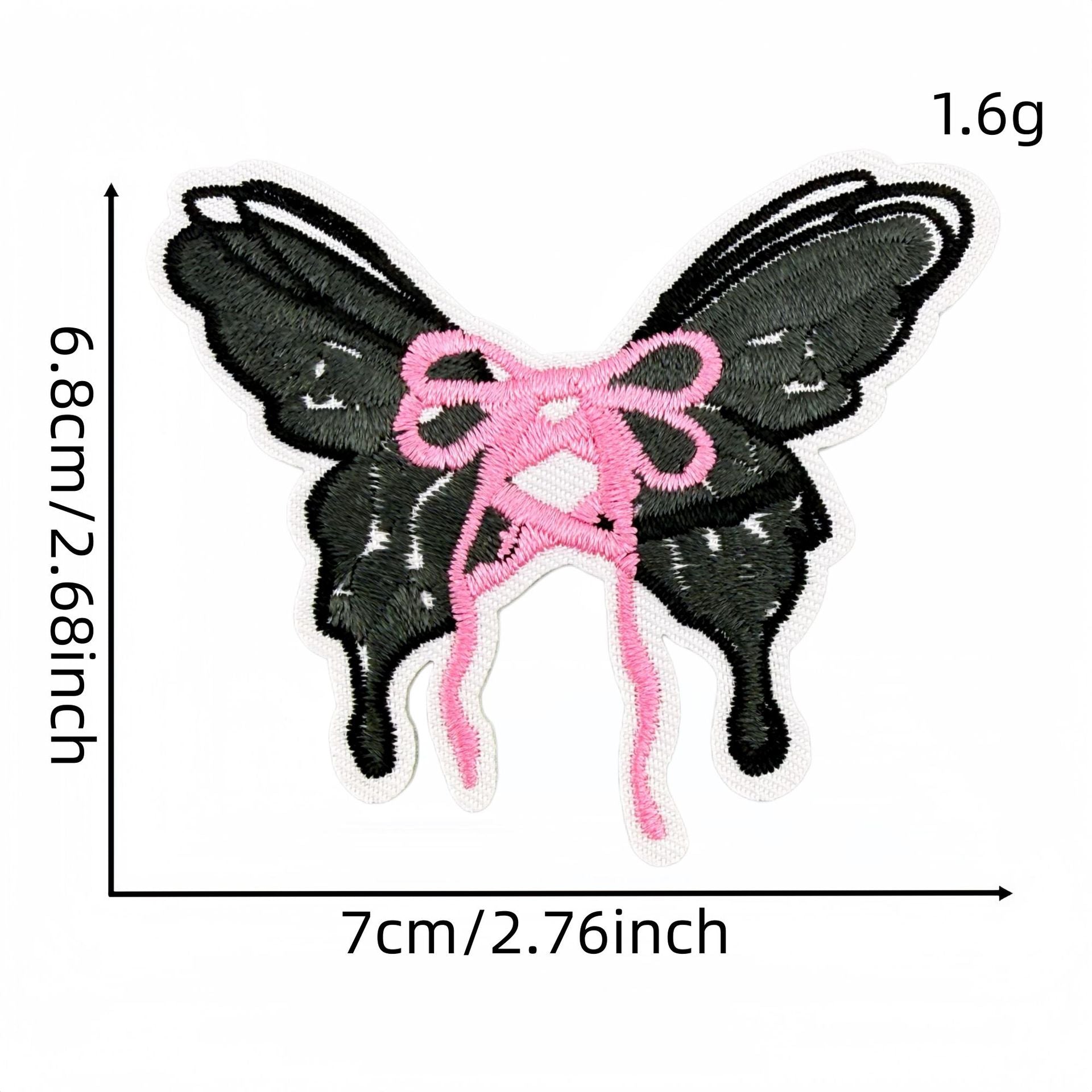 Wholesale Y2K Black Pink Urban Cool Embroidered Patch Set 27Pcs Skull Heart Butterfly DIY Decorative Patches For Clothes Bags Fashion Accessory Gift Resale