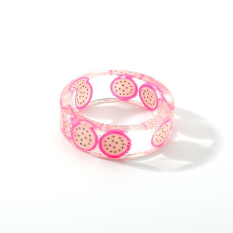 Wholesale Creative Resin Colored Acrylic Transparent Ring