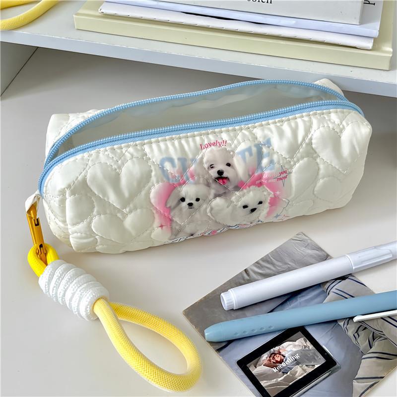 Wholesale Large Capacity Printed Simple Polyester Pencil Case