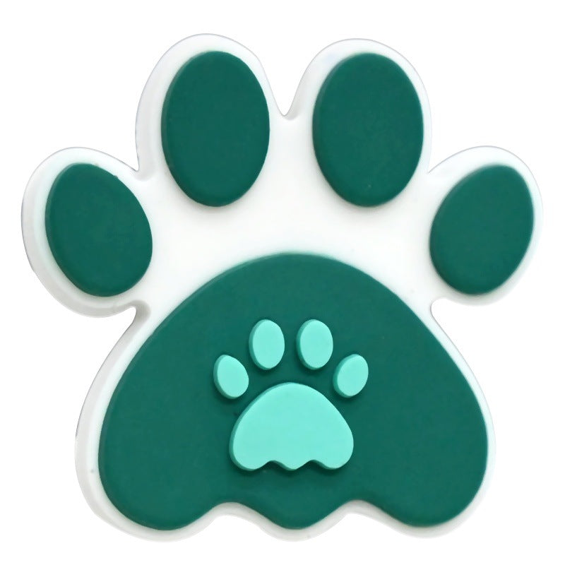 Wholesale  Random 100pcs/pack  Cute dog paw print PVC soft rubber ballpoint pen handmade beading