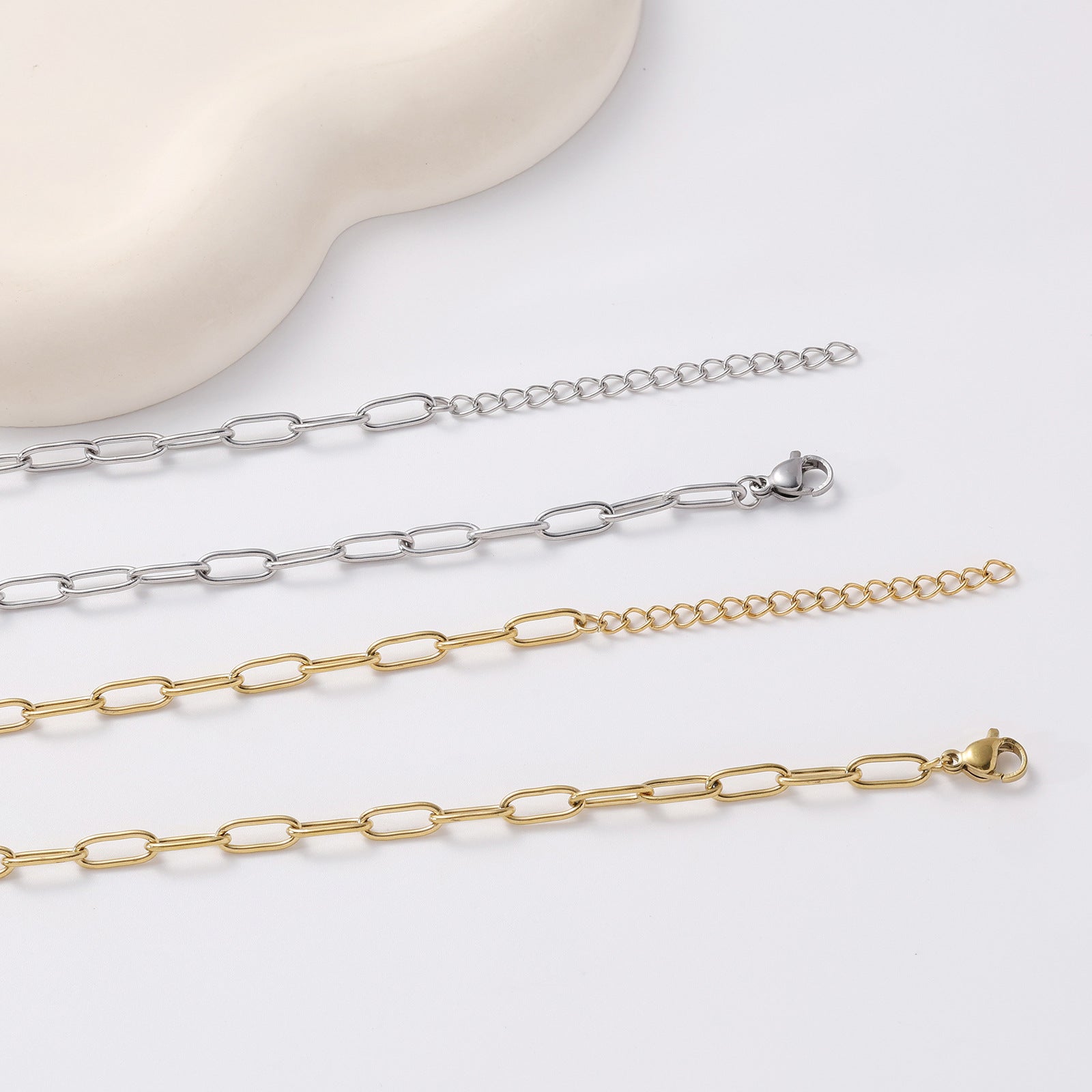 Wholesale Stainless steel gold-plated titanium steel chain