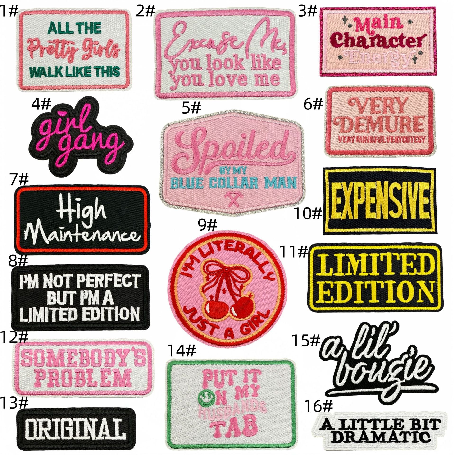 Wholesale Cartoon English Embroidery Cloth Patch