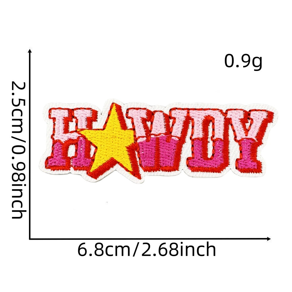 Wholesale Pink Western-style Cartoon Embroidery DIY patches