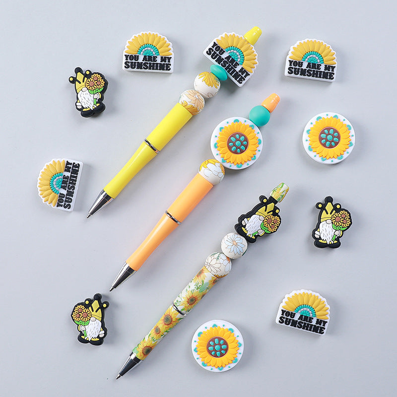 Wholesale 20PCS Turquoise Daisy DIY Jewelry Silicone Beads