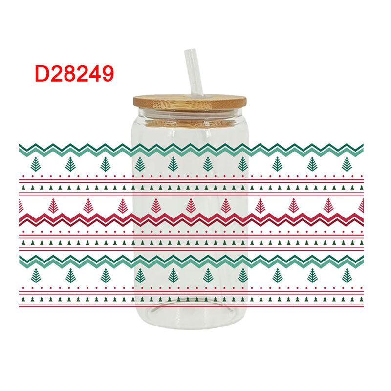 Wholesale Uv Transfer Sticker Glass Cup 16oz Cup UV DTF Wraps UV DTF Wraps