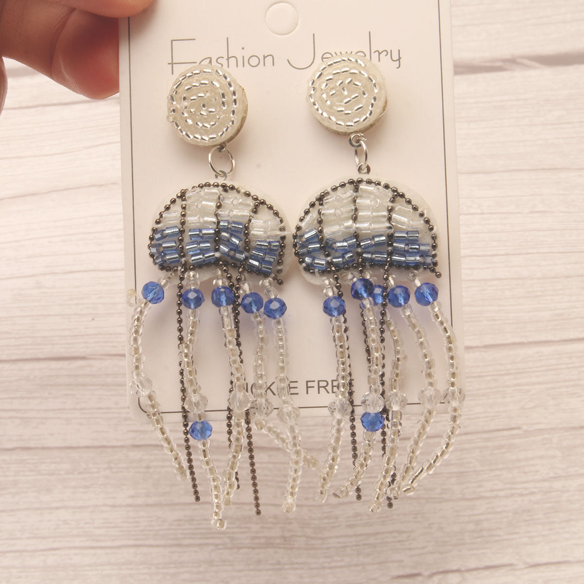 Wholesale  Sea Turtle Dolphin Starfish Jellyfish Rice Bead Earrings Bohemian Style Holiday Earrings