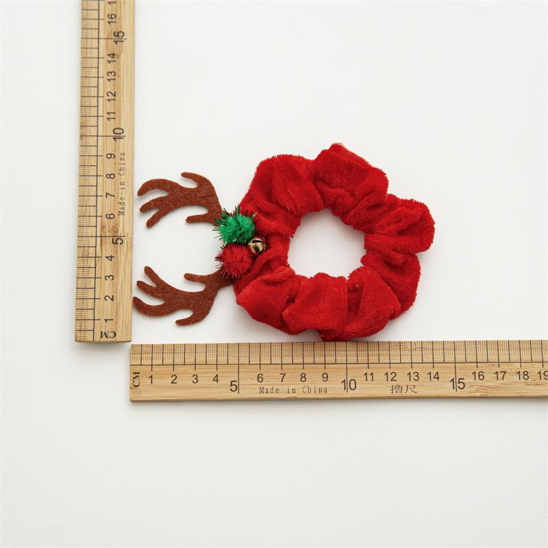 Wholesale Halloween Deer Horn Bat Funny Fleece Hair Scrunchies