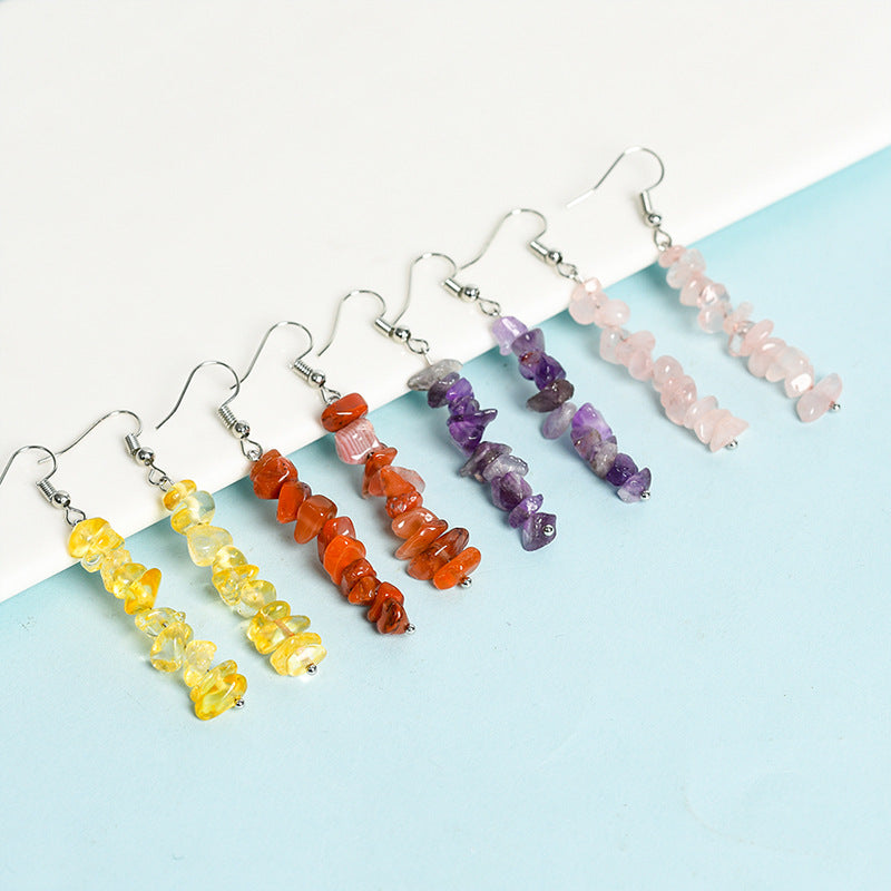Wholesale Natural Crystal Creative Simple Earrings