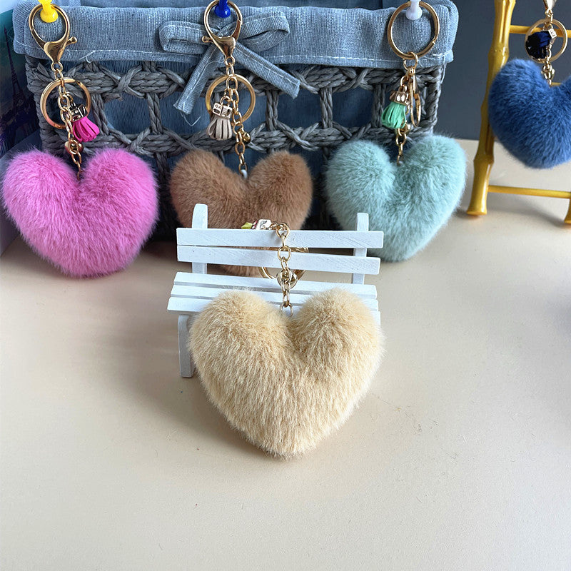Wholesale Tassel Love Plush Keychains
