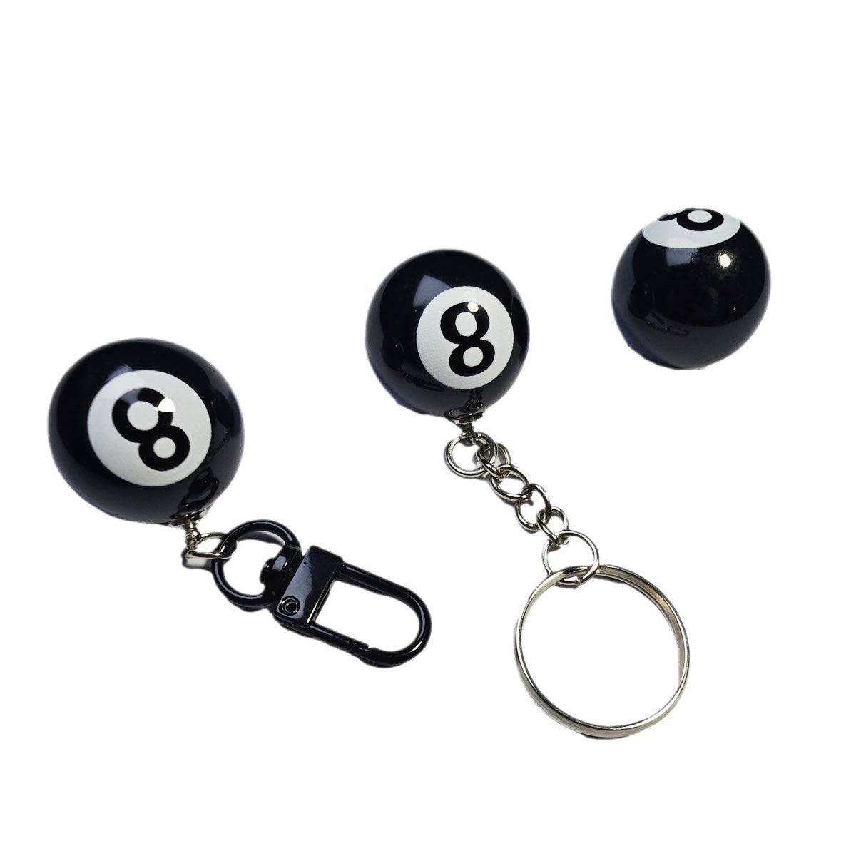 Wholesale Billiards simulation billiard accessories creative mini black eight keychain DIY