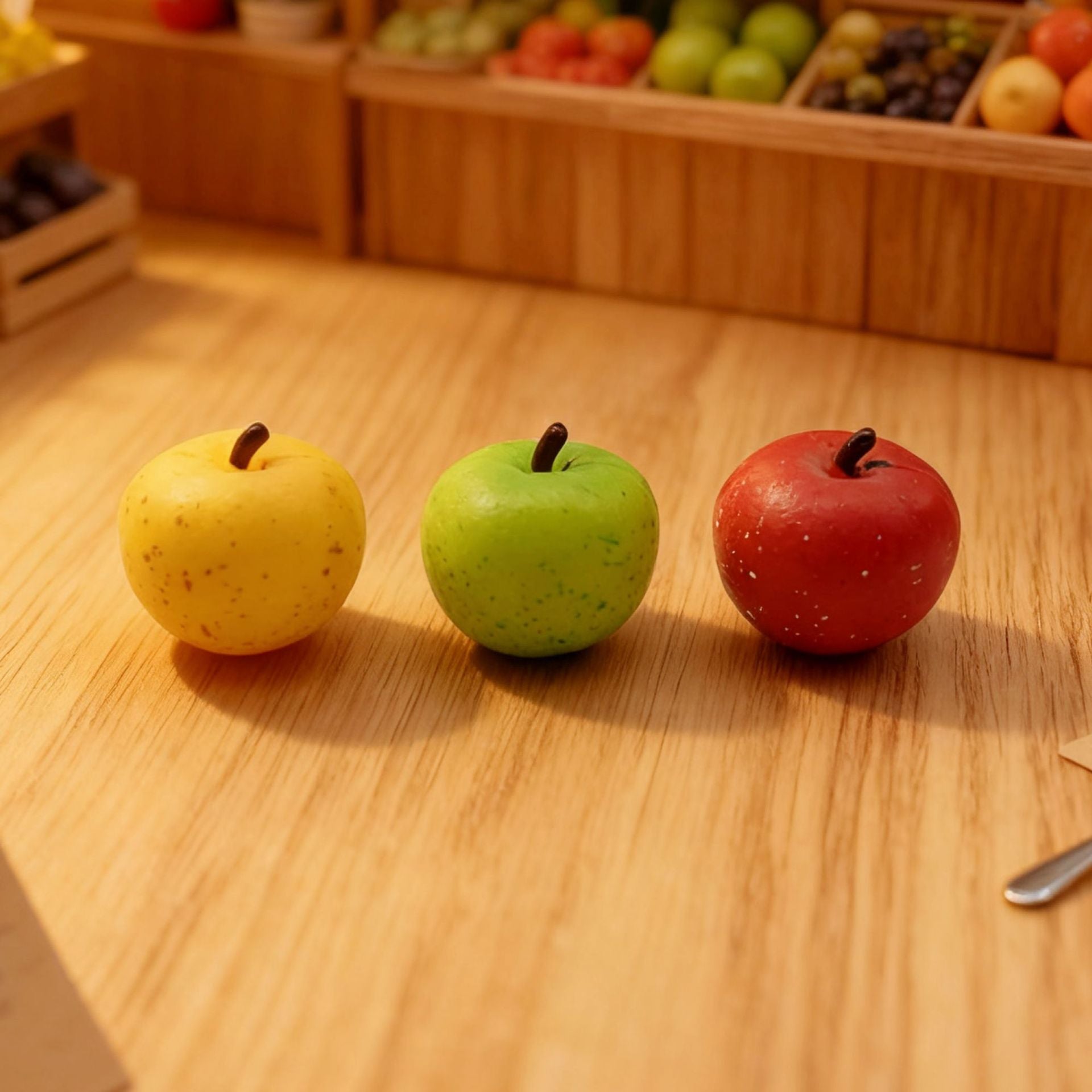 Wholesale 10pcs Mini Apple Miniature Food Toy Fruit  Ornaments  Doll Accessories