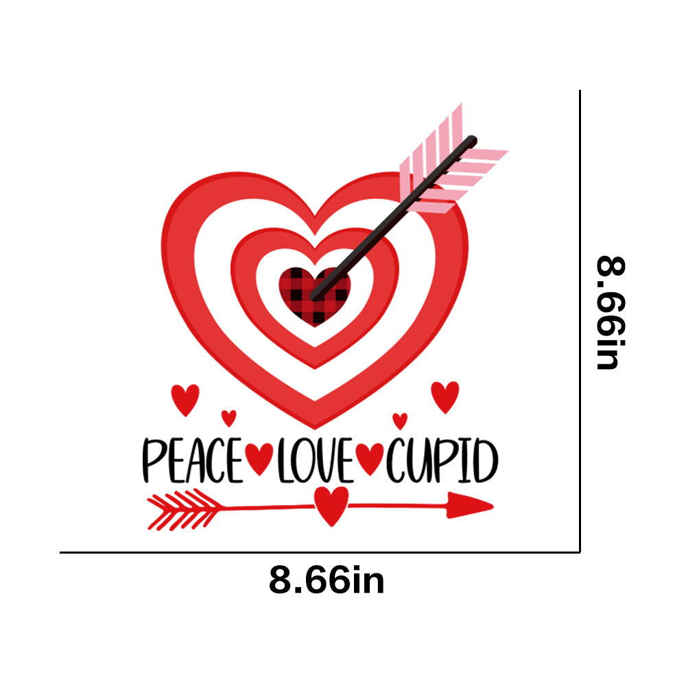 Wholesale 10pcs Pink Love Bear Valentine's Day UV DTF Ready to Press Transfers Wraps