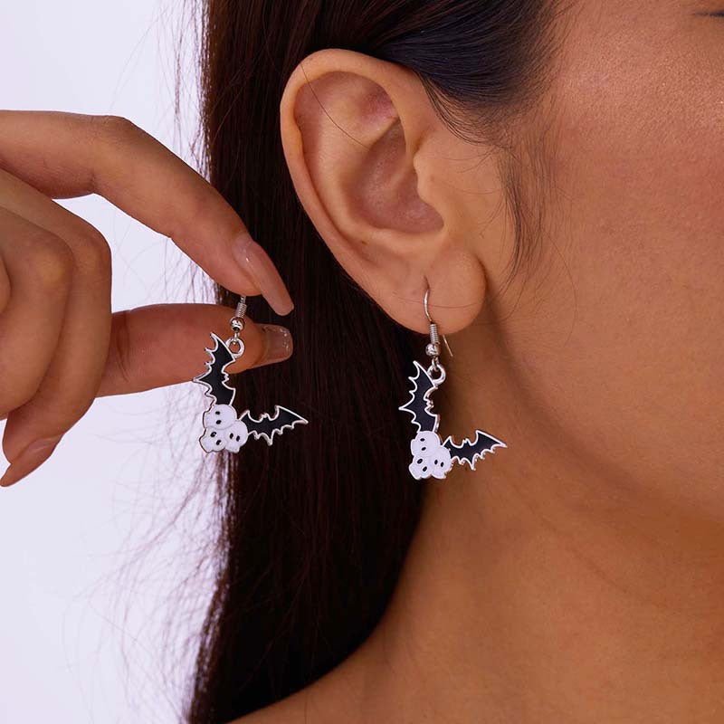 Wholesale Dark Style Halloween Skull Spider Skeleton Pumpkin Earrings