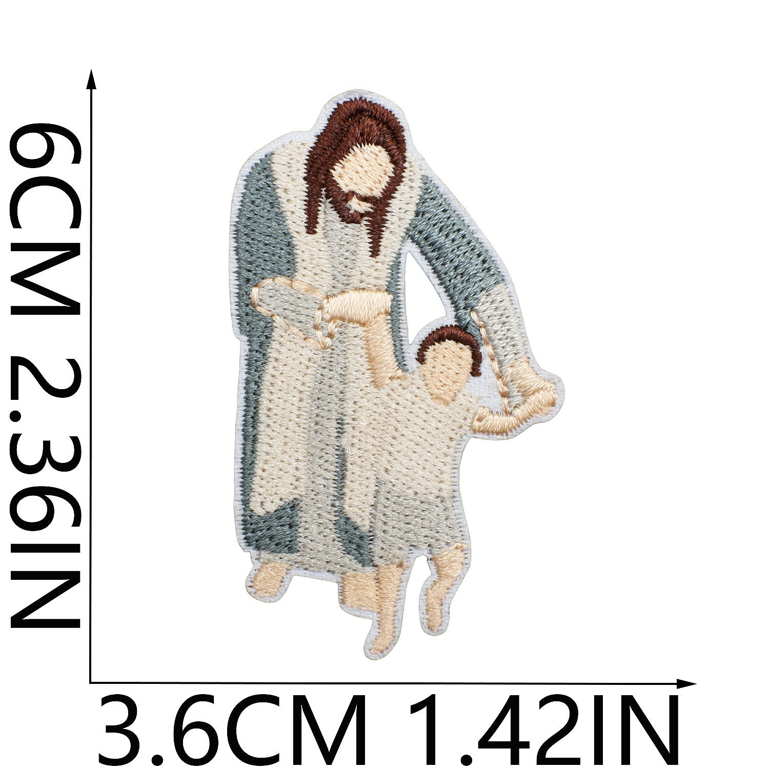Wholesale Faith Letter Series Embroidered Fabric Patch with Cross  DIY Patches