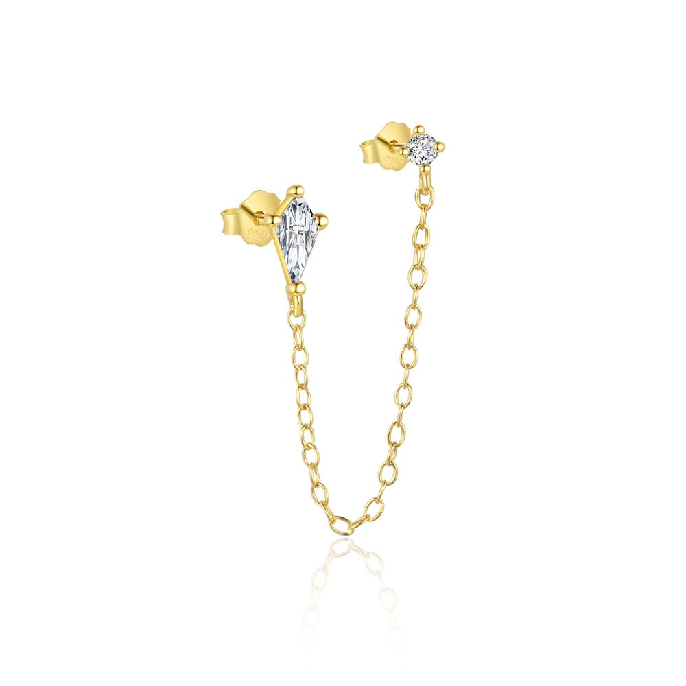 Wholesale Geometric Water Drop Zircon Earrings Ear Studs