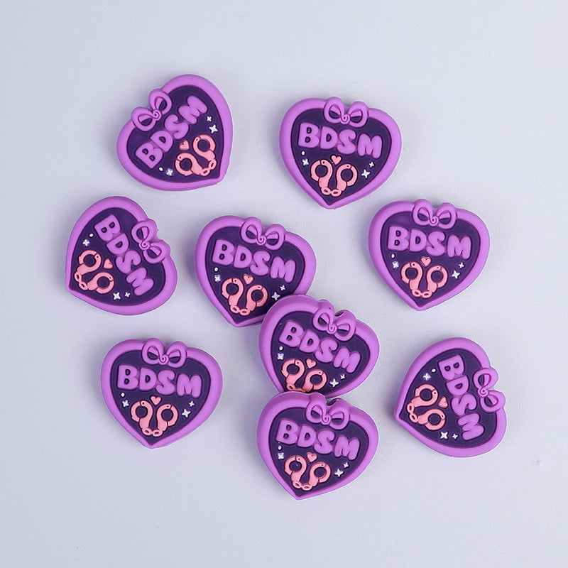 Wholesale 20PCS Personalized English Love Silicone Beads