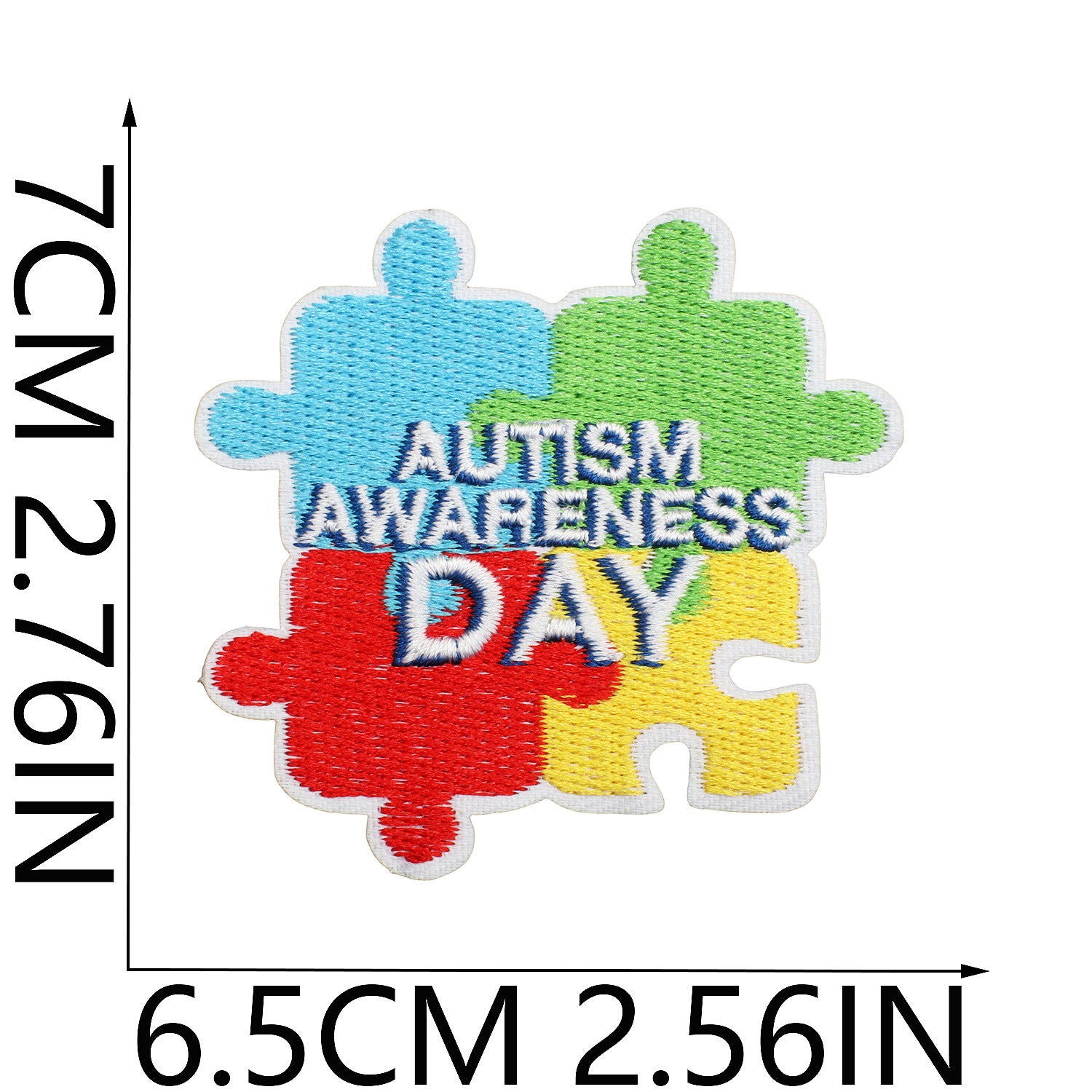 Wholesale Trendy Autism Awareness Embroidered Iron On Patches Butterfly Heart Design Clothing Accessory