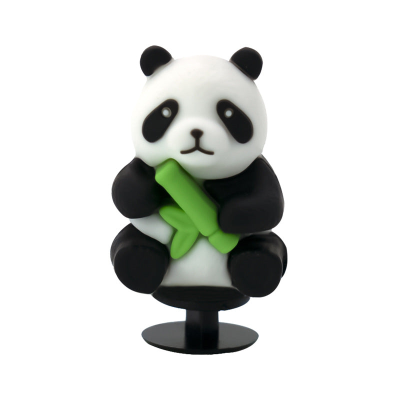 Wholesale 5pcs  Cartoon Animal Panda Garden 3D Crocs Decorative Accessories
