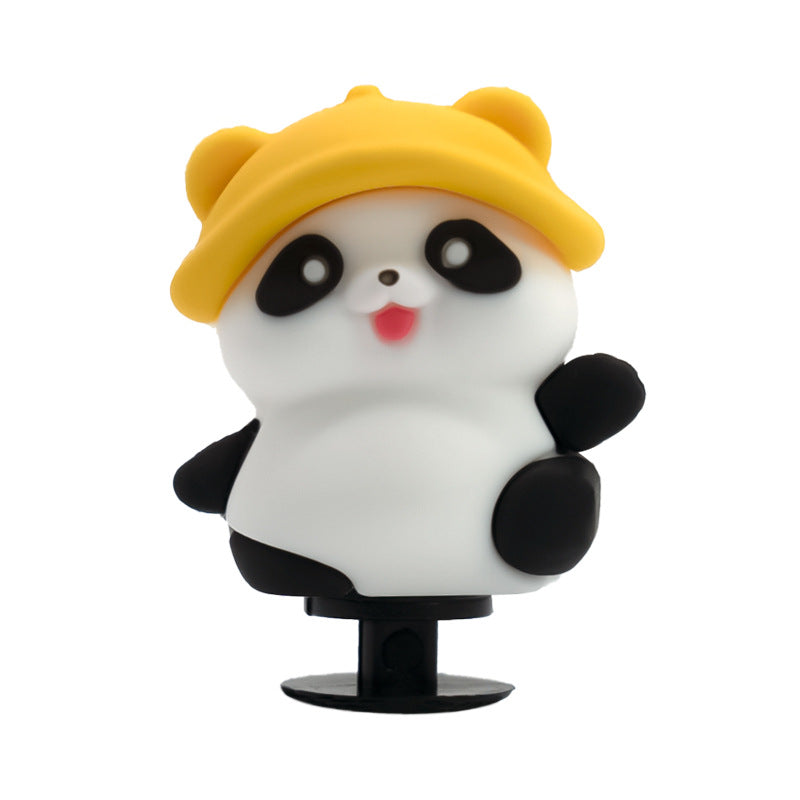 Wholesale 5pcs  Cartoon Animal Panda Garden 3D Crocs Decorative Accessories