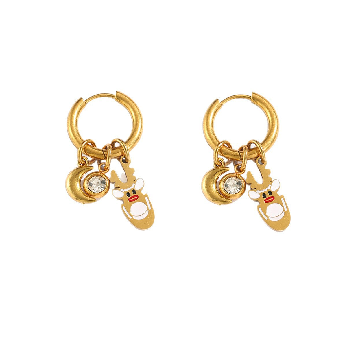 Wholesale Christmas series stainless steel earrings