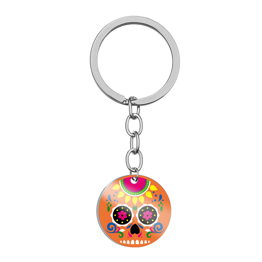 Wholesale Halloween Skull Stainless Steel Keychains