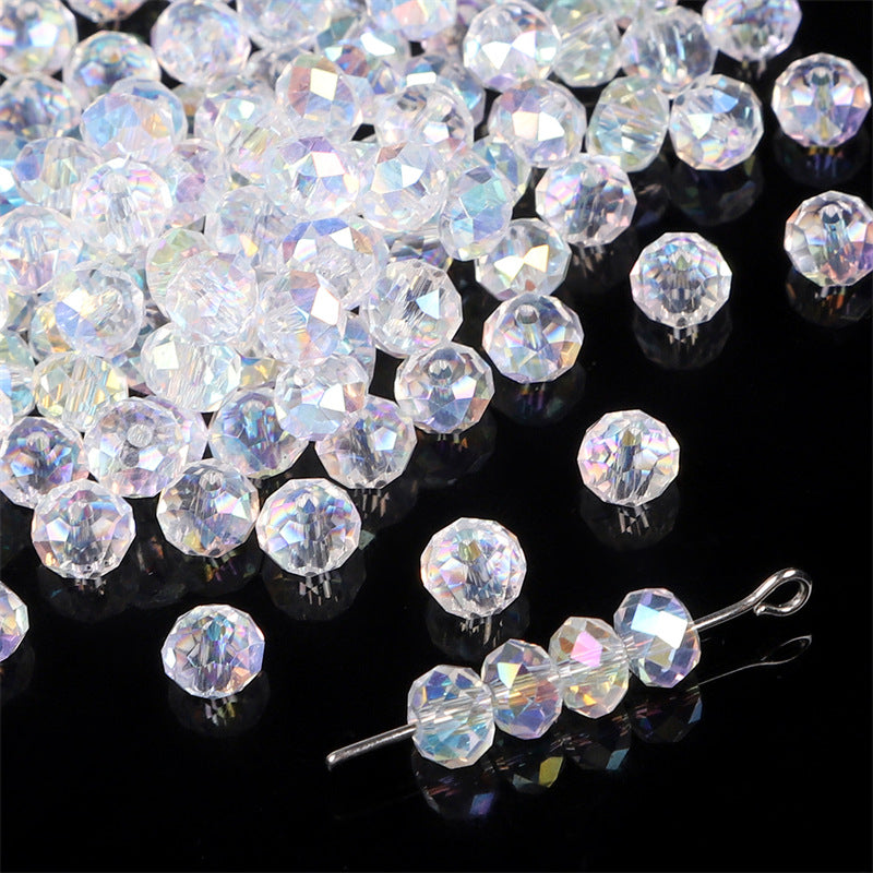 Wholesale Transparent AB Colored Peach Heart Pointed Bead Cut Bead Glass Crystal Bead