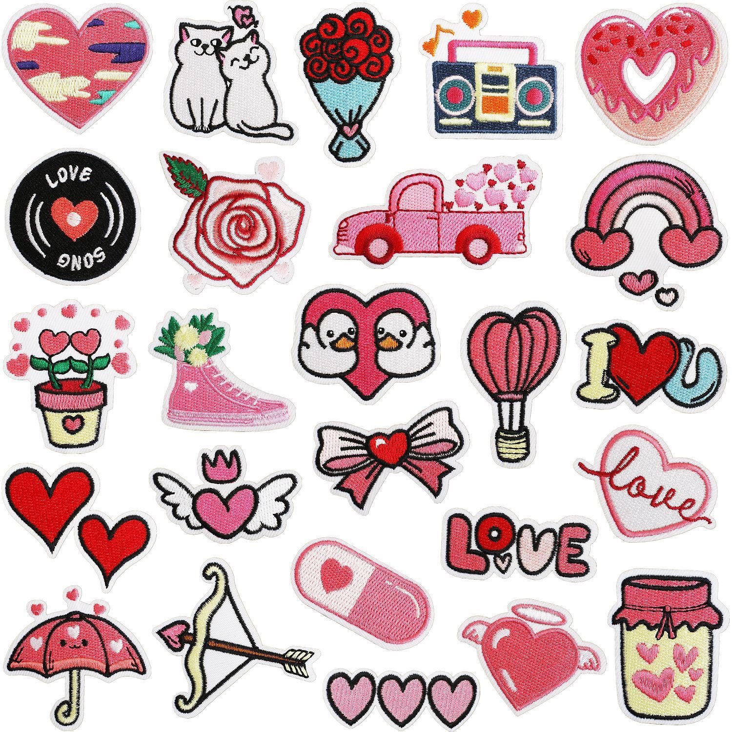 Wholesale Valentine's Day Bear Balloon Love Embroidery DIY Patches