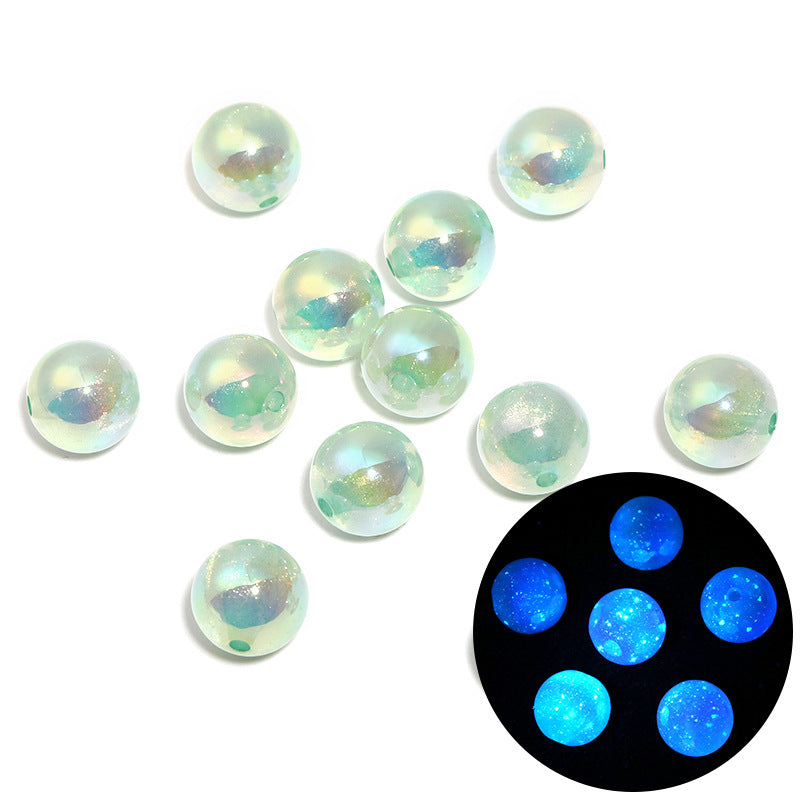 Wholesale 100pcs/pack Luminous 16mm acrylic luminous sparkling round beads diy beads