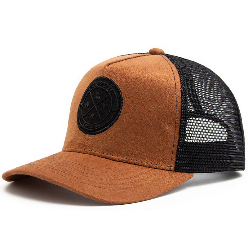 Wholesale Round Logo Suede Mesh Versatile Sun Visor Hip-hop Hat