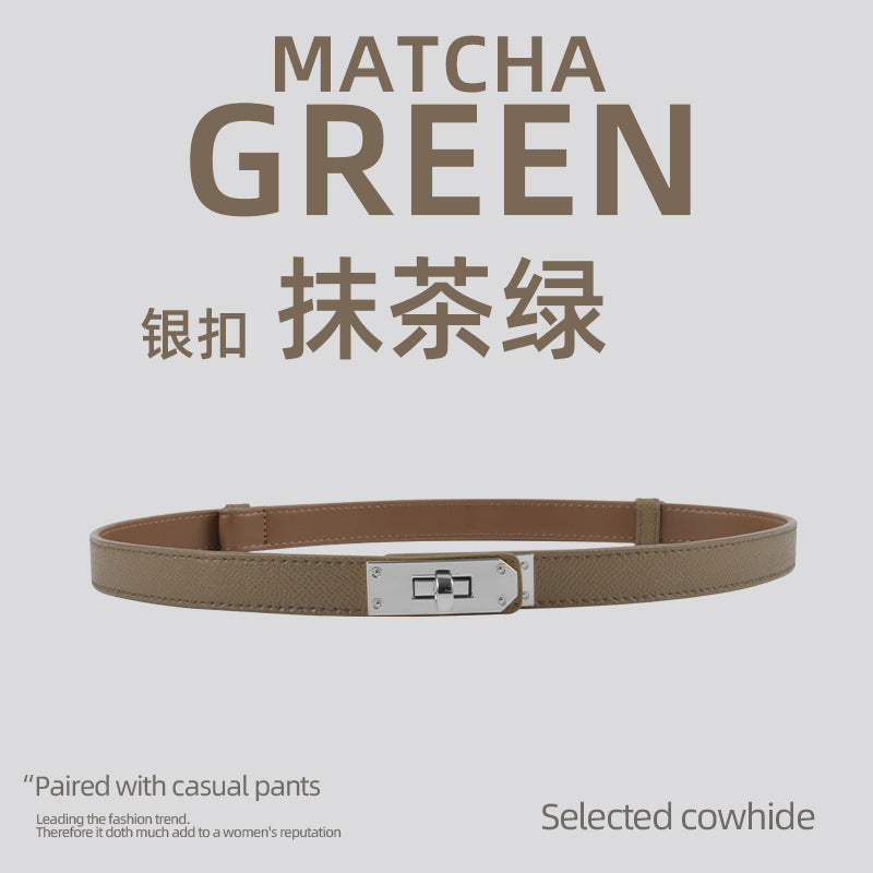 Wholesale Fine Genuine Leather Fashion Girdle Leather Belt with Dress Versatile Decoration