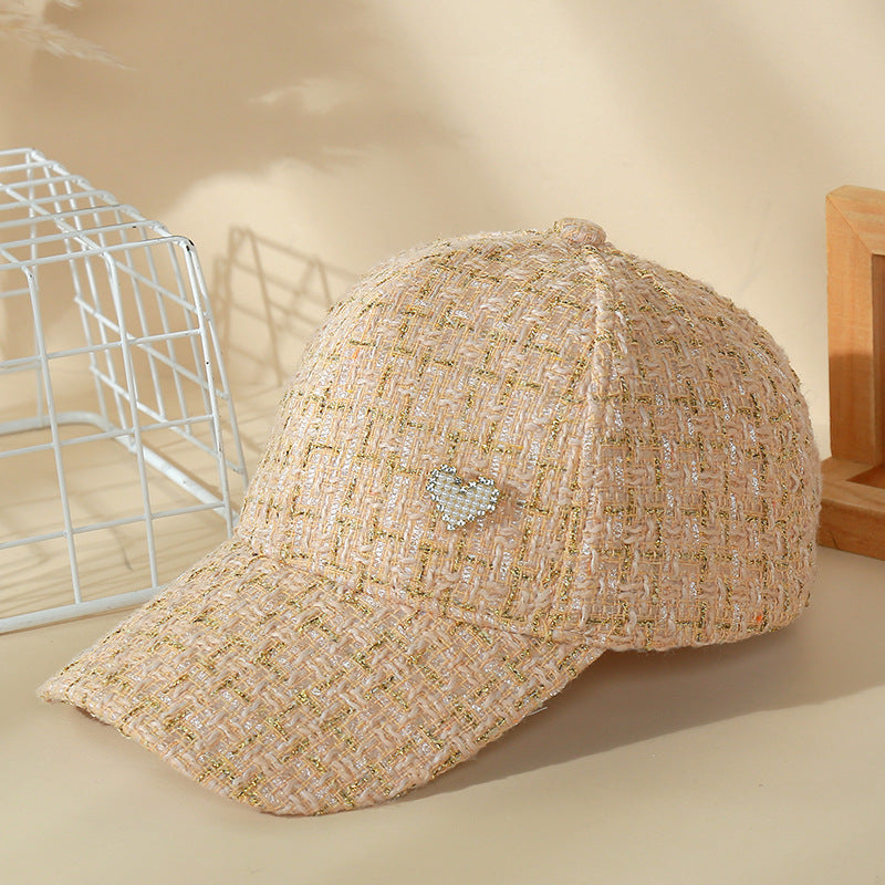 Wholesale Fabric Plaid Love Baseball Caps