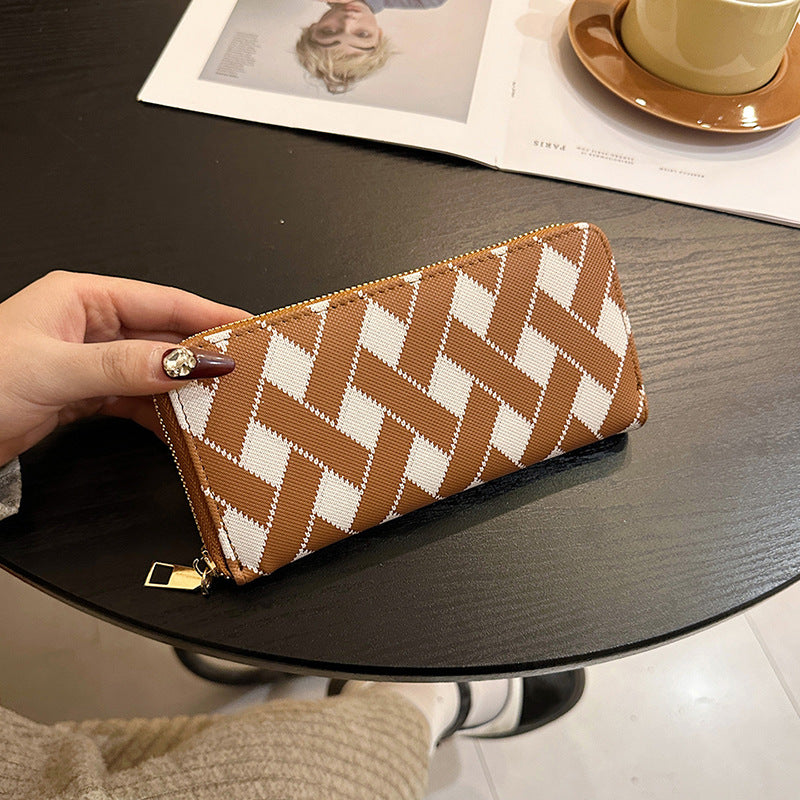 Wholesale Multi-card Wallet Large Capacity Cross Pattern Coin Purse