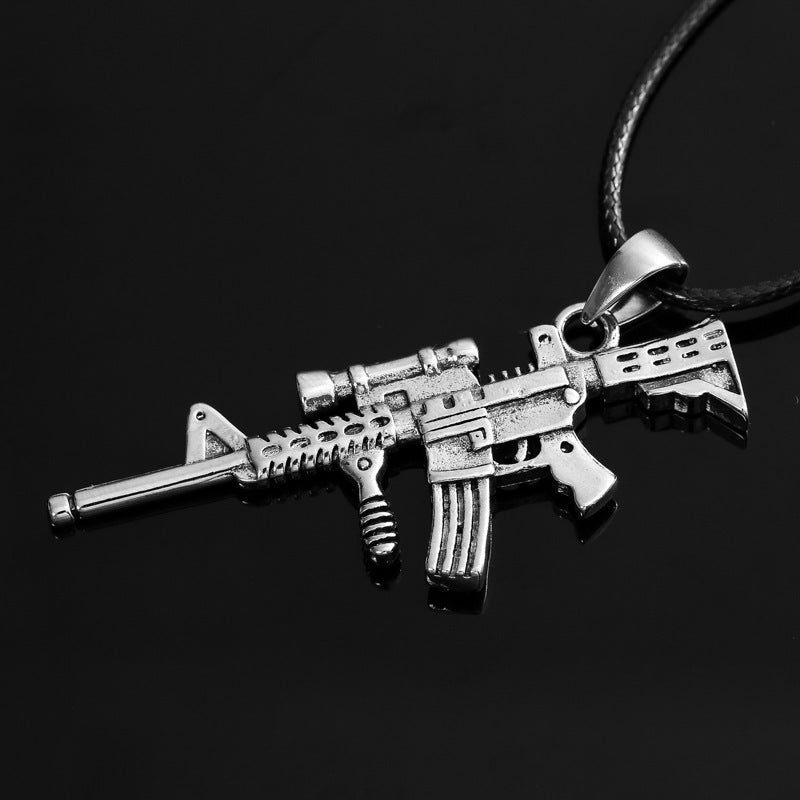 Wholesale Retro Domineering Crown Tag Necklace