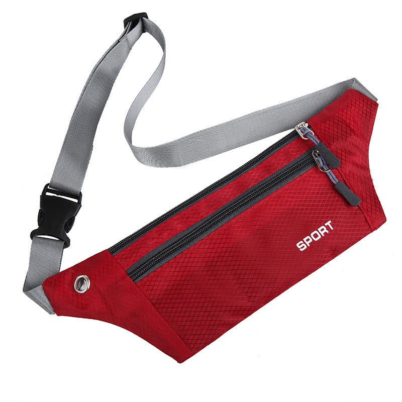 Wholesale Outdoor sports waist bag men's running mobile phone bag fitness close-fitting waist bag nylon waterproof fashion waist bag