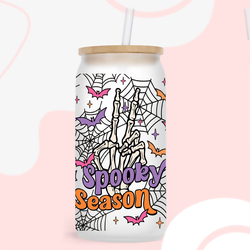 Wholesale Pumpkin Ghost Halloween 16oz Cup UV DTF Wraps