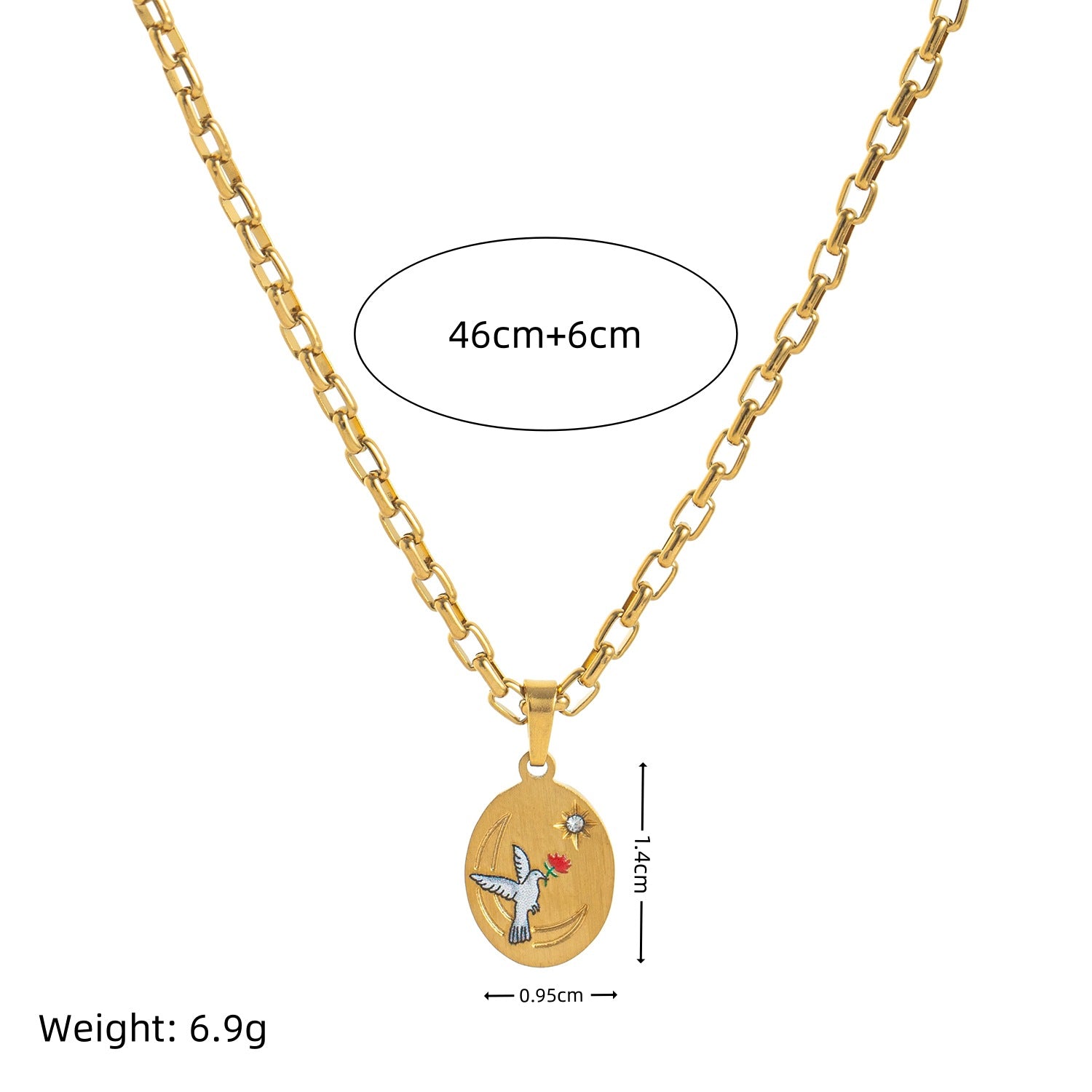 Wholesale Electroplated Stainless Steel Hand Painted Flower Heart Pendant Necklace Trendy Fashion Accessory For Casual Party And Boutique Resale