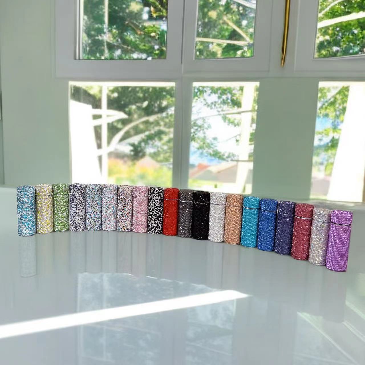 Wholesale 304 stainless steel mini diamond straight cup pocket thermos cup portable and compact