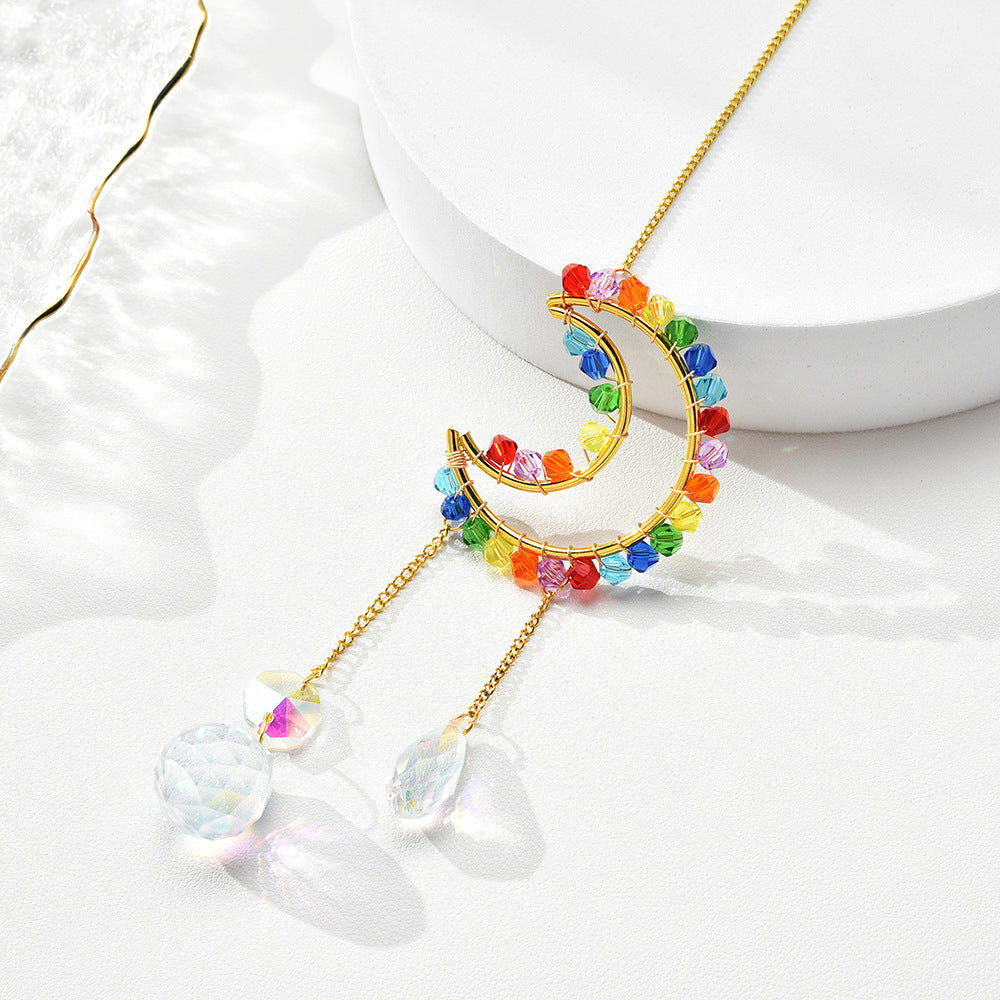 Wholesale rainbow stars and moon four-piece window chimes