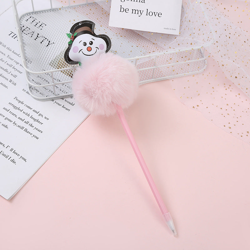 Bolígrafo de balón de muñeco de nieve de plástico al por mayor