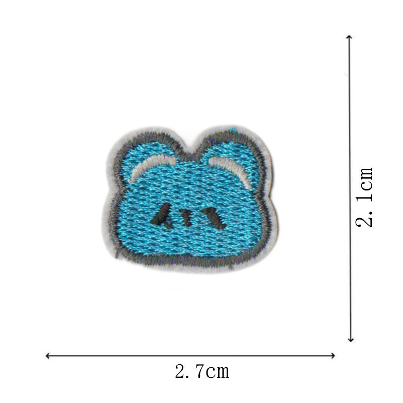 Wholesale Polyester Cotton Animal Embroidery Patches Cute Panda Dog Rabbit Designs For Kids Clothing DIY Craft Supply