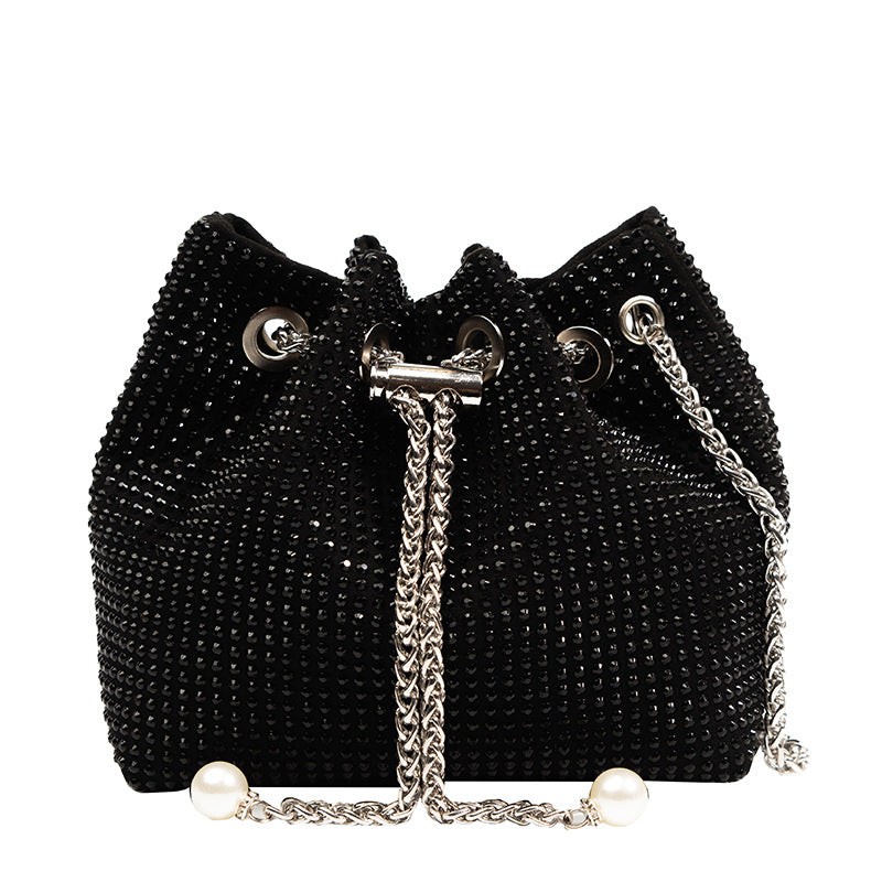Wholesale PU Full Diamond Bucket Bag