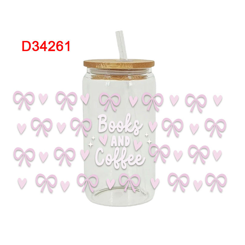 Wholesale Colorful Bow 16oz Cup UV DTF Wrap