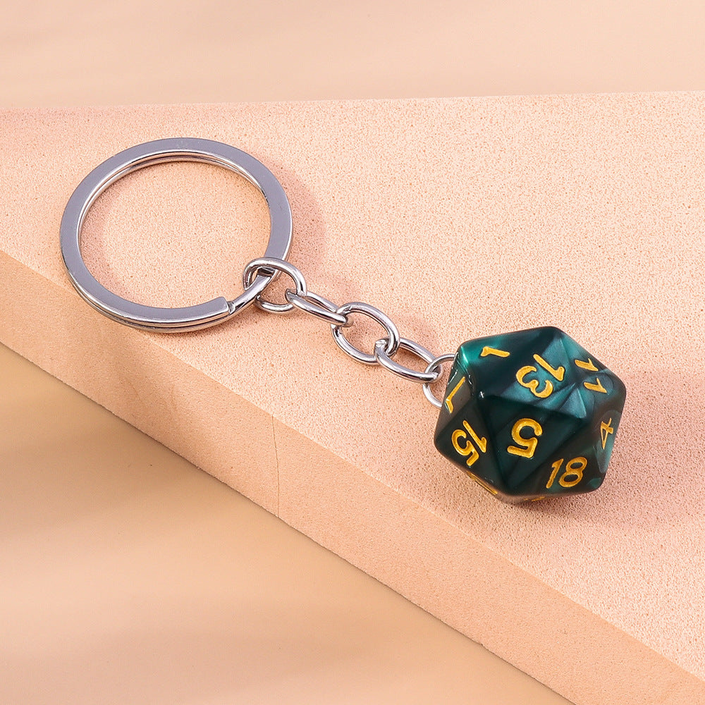 Wholesale Multi sided Dice Metal Keychain