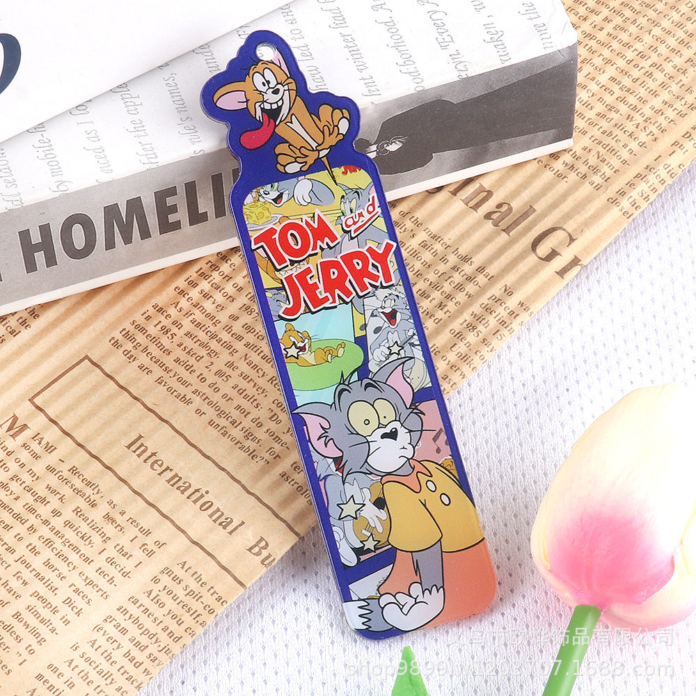 Wholesale 10pcs Cartoon Animal Acrylic Double-Sided Bookmarks